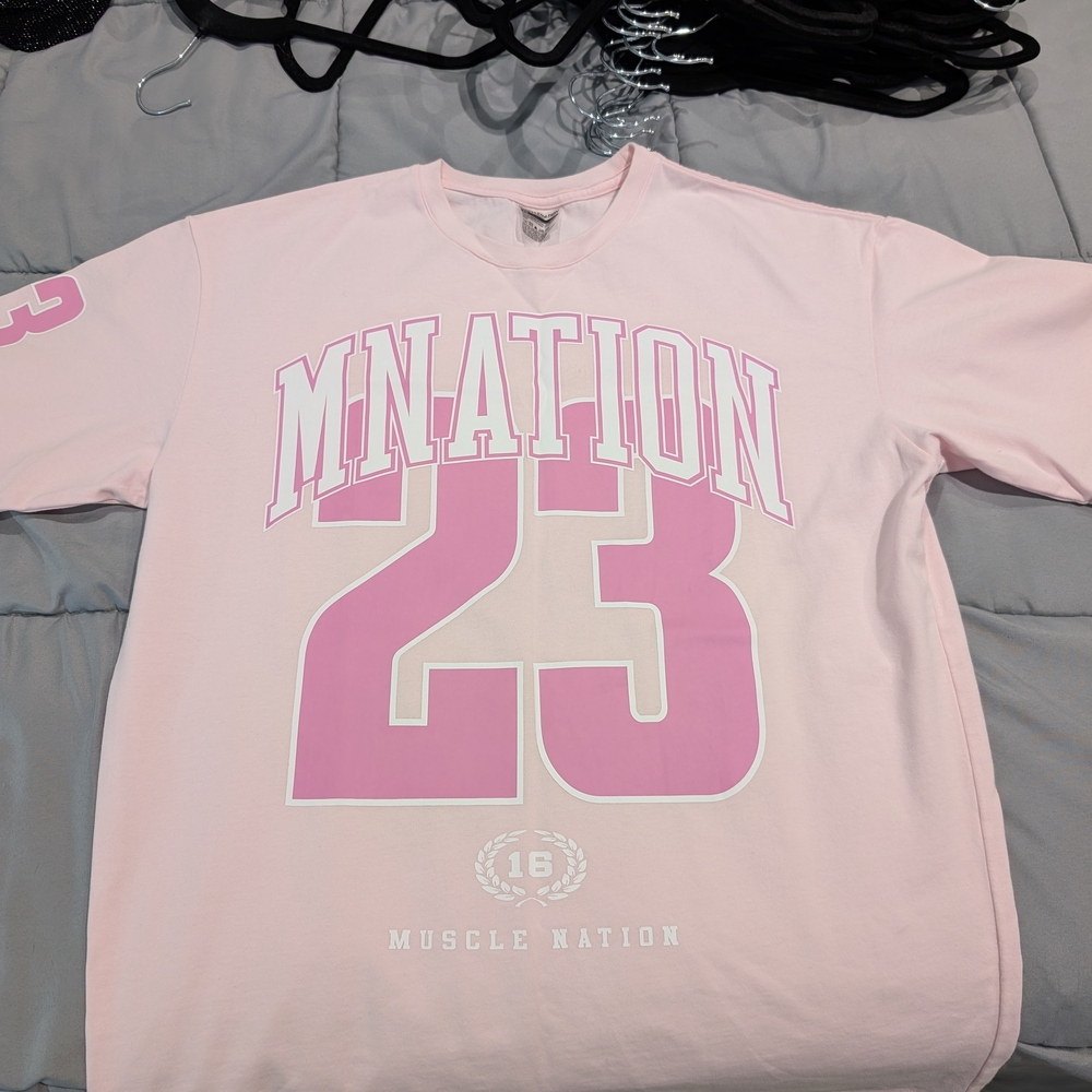 Short Sleeve Pink Tee with Number 23 and Jordan Print